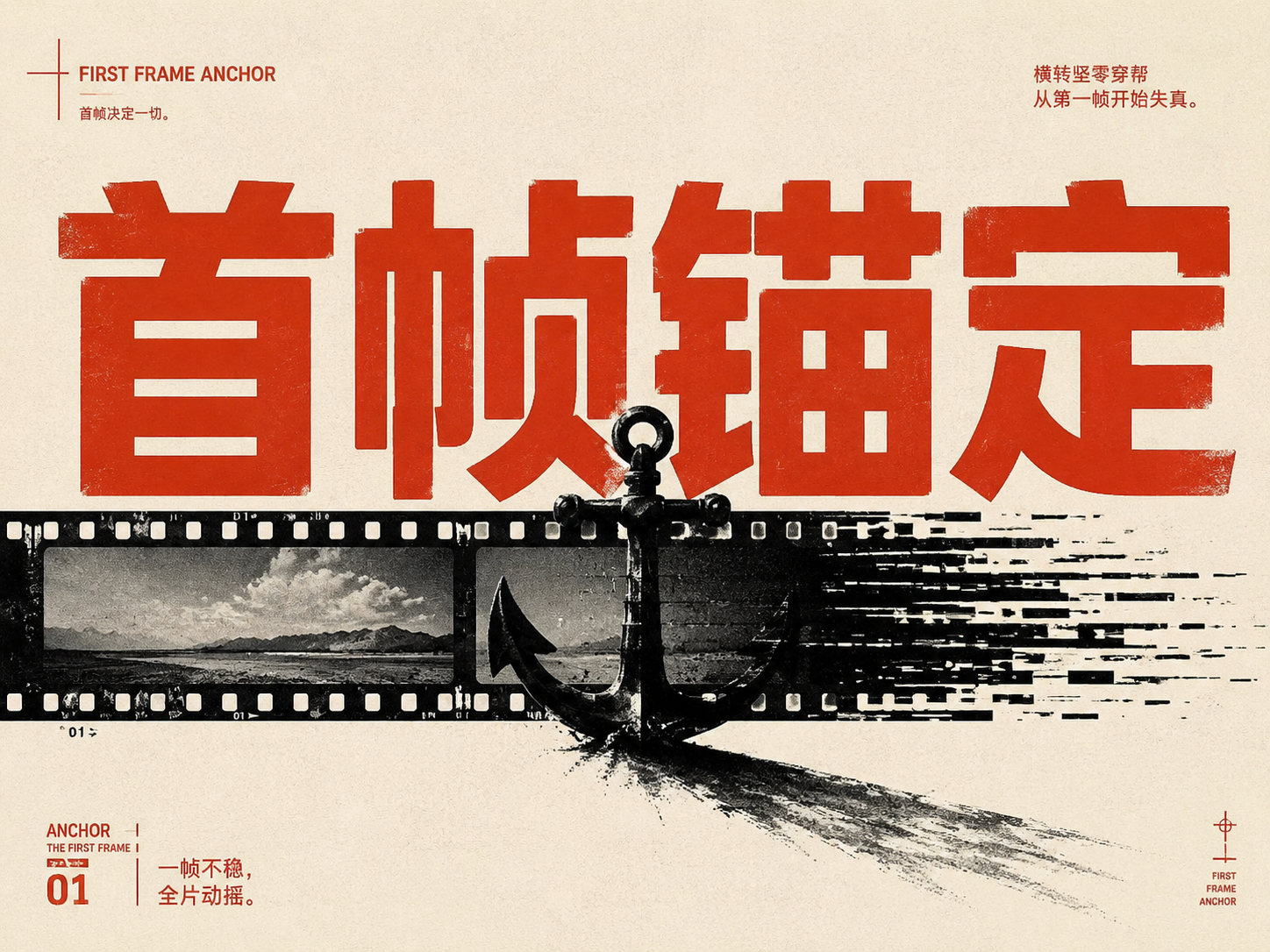 【提示词玩法第1节】告别画面崩塌：用”首帧锚定法”三步实现运动镜头横转竖零穿帮